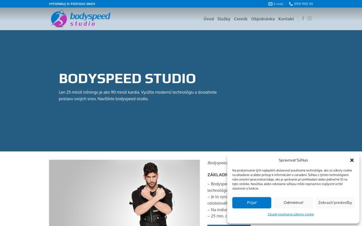 Screenshot of bodyspeedstudio.sk