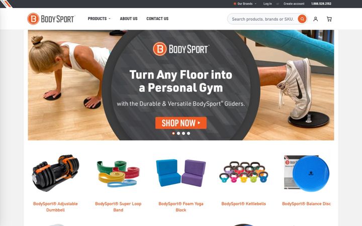 Skärmbild av bodysportproducts.com