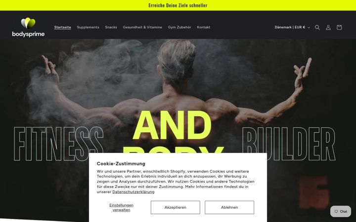 Skärmbild av bodysprime.shop