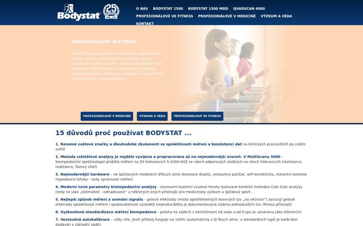 Screenshot of bodystat.cz