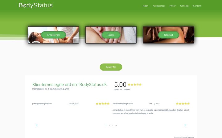 Screenshot of bodystatus.dk