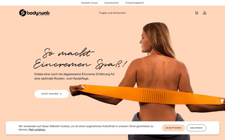 Screenshot of bodyswab.com