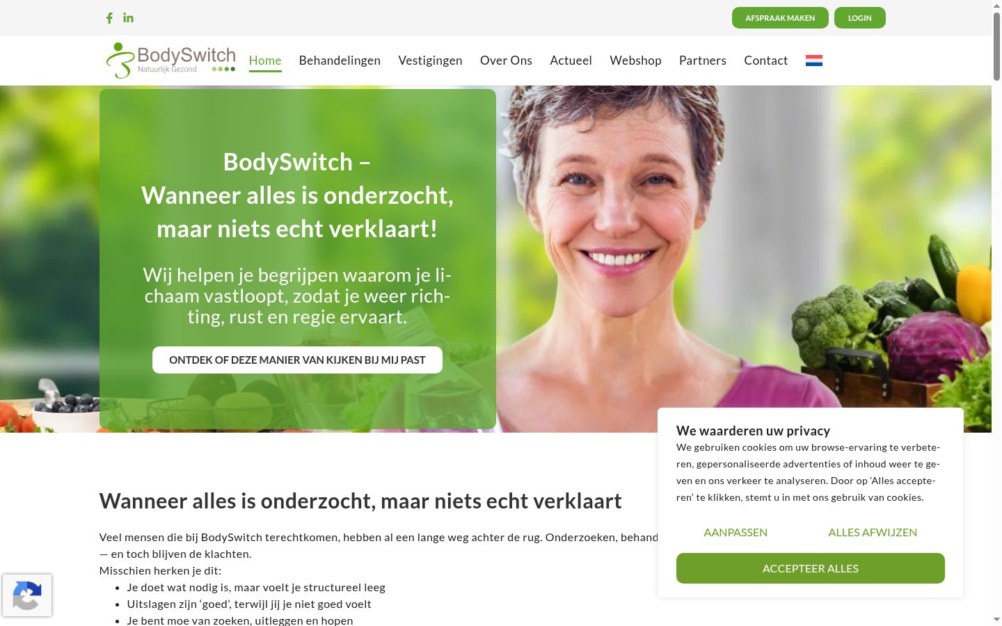 Screenshot des Einwilligungsbanners vor jeglicher Interaktion