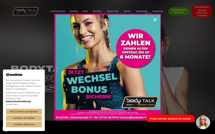 Screenshot of bodytalk-fitness.de