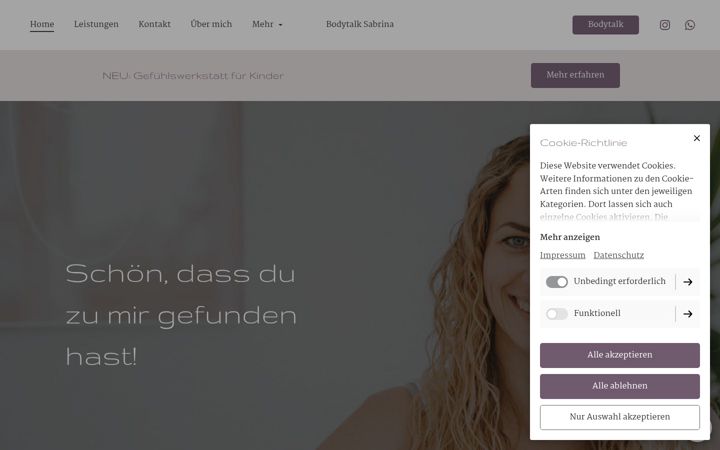 Screenshot of bodytalk-sabrina.at