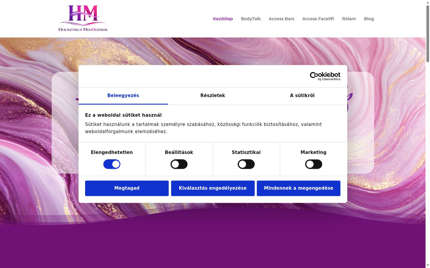 Screenshot tal-banner tal-kunsens muri qabel kwalunkwe interazzjoni