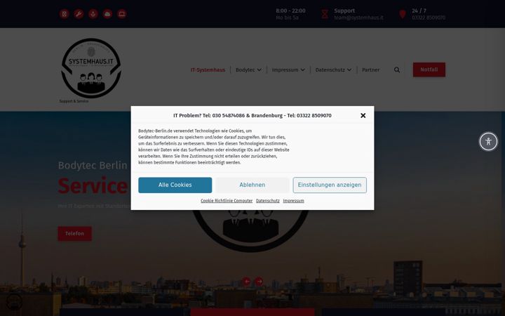 Screenshot of bodytec-berlin.de