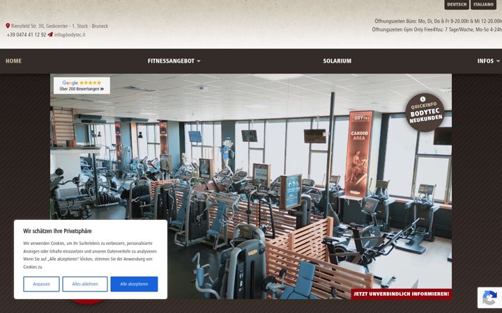 Screenshot of bodytec.it
