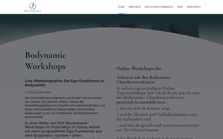 Snímek obrazovky bodytherapics.de