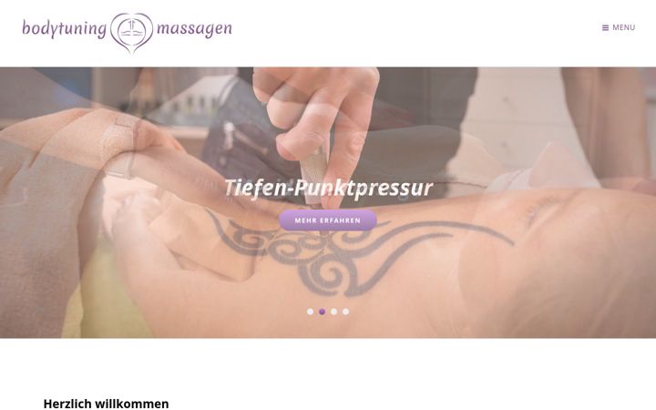 Captură de ecran a bodytuning-massagen.ch