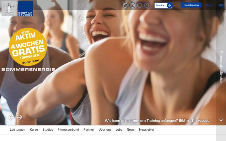 Screenshot of bodyup.de