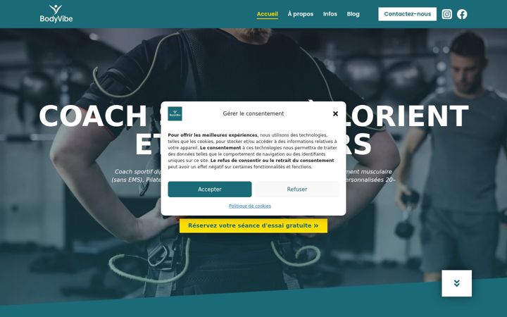 Captură de ecran a bodyvibecoaching.fr