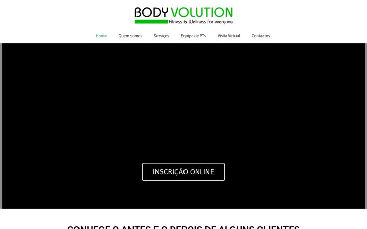 Captură de ecran a bodyvolution.pt