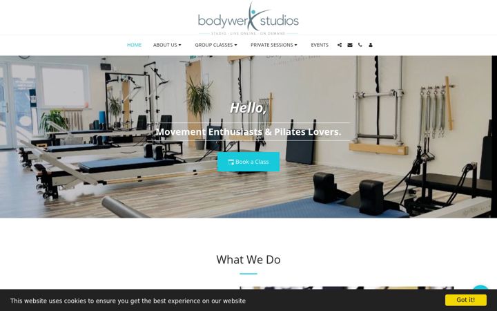 Screenshot of bodywerxstudios.com