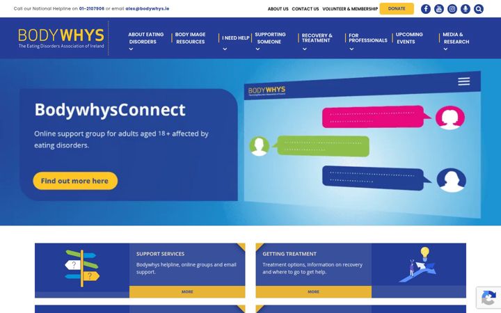 Screenshot of bodywhys.ie