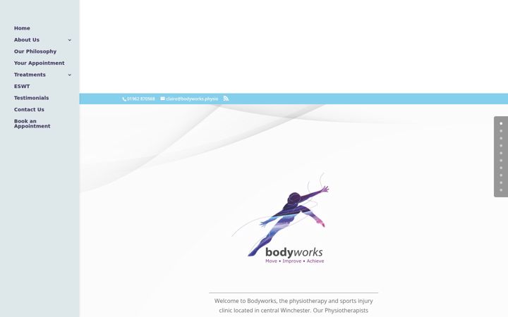 Ekraanipilt saidist bodyworks.physio