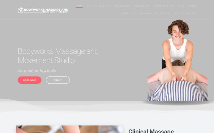 Snímek obrazovky bodyworksstudio.co.uk