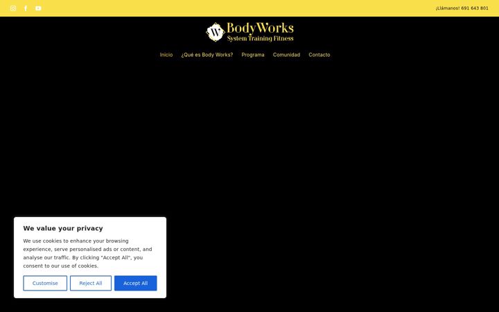 Screenshot stránky bodyworksystemtraining.com