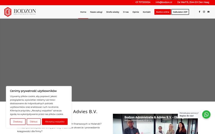 Screenshot stránky bodzon.nl