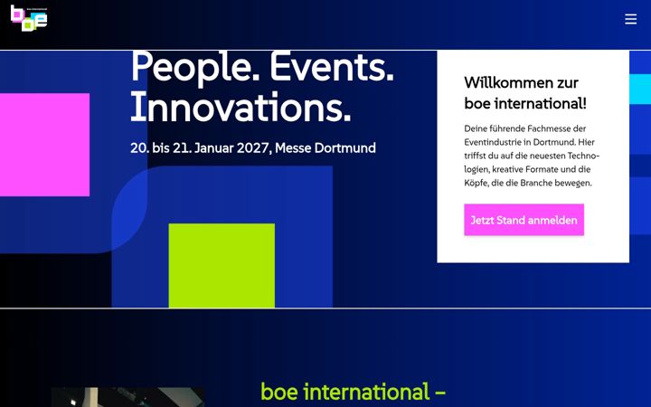 Screenshot of boe-international.de