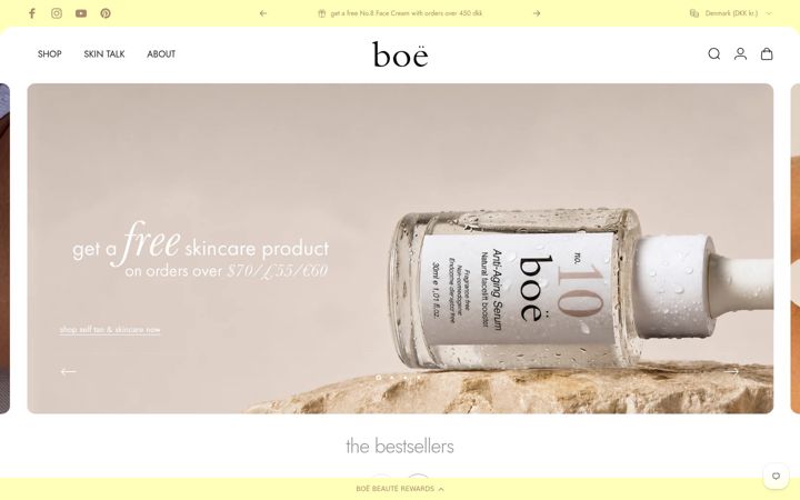 Screenshot stránky boebeaute.com