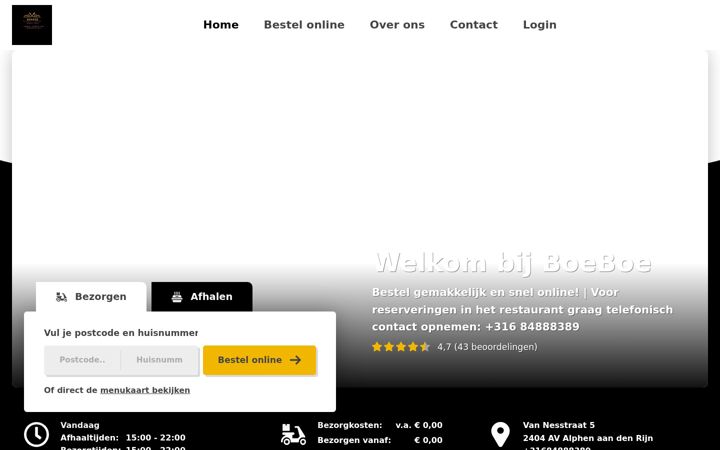 Screenshot of boeboealphen.nl