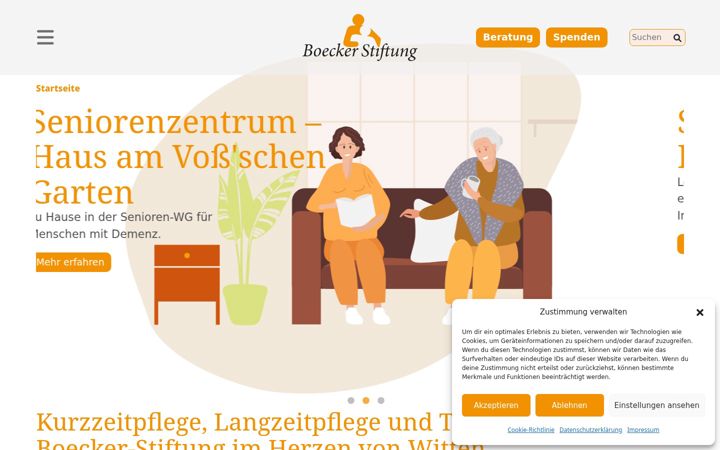 Screenshot of boecker-stiftung.de