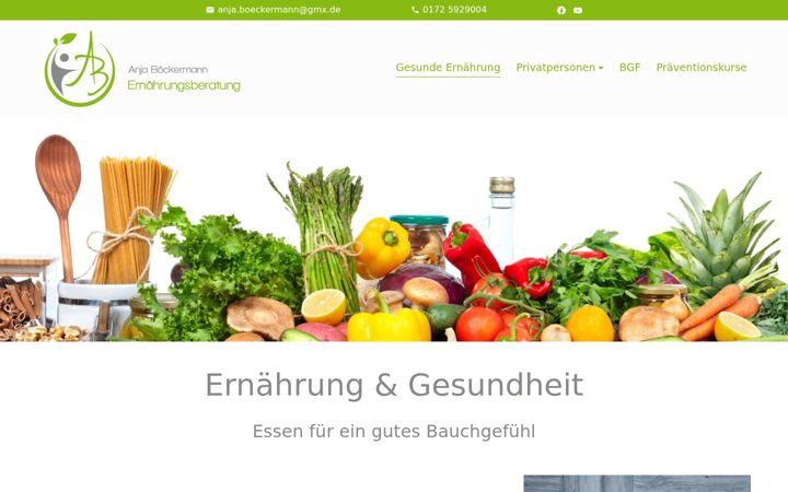 Kuvakaappaus sivustosta boeckermann-ernaehrungsberatung.de
