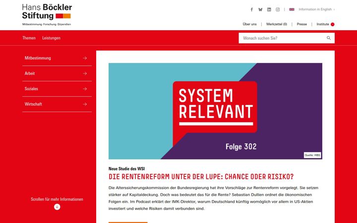 Screenshot van boeckler.de