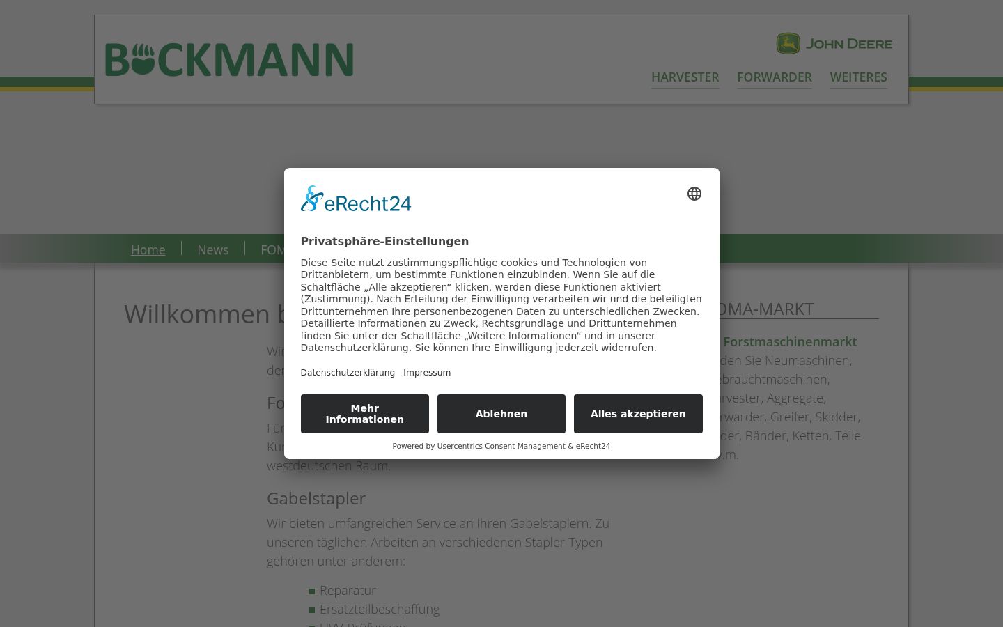 Screenshot of the consent banner shown before any interaction
