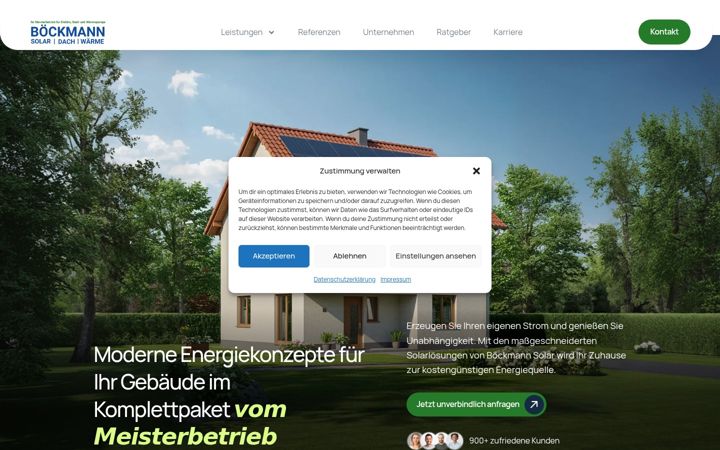 Screenshot stránky boeckmann-solar.de