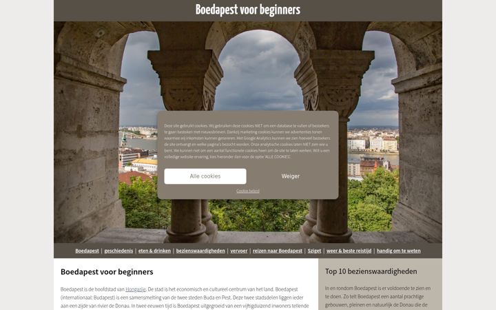 Screenshot of boedapestvoorbeginners.nl