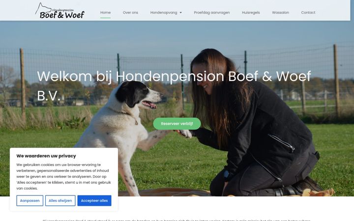Screenshot of boefenwoef.nl