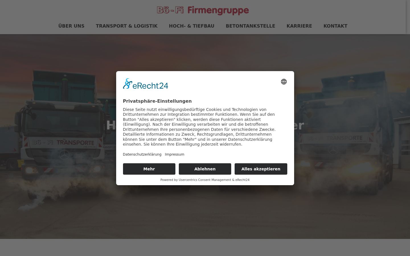 Capture d'écran de la bannière de consentement affichée avant toute interaction