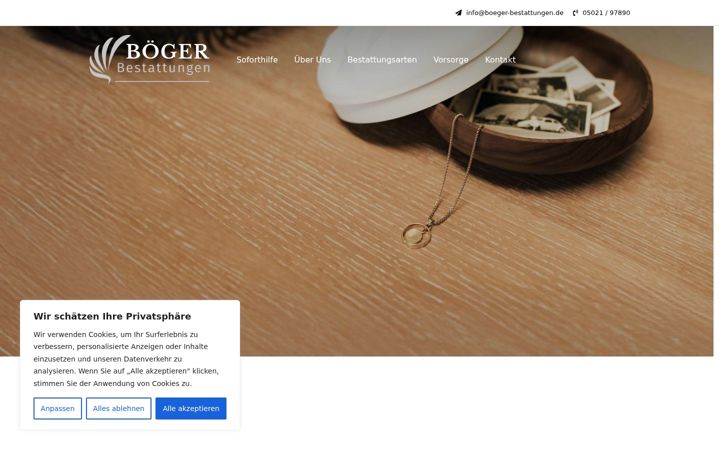 Screenshot of boeger-bestattung.de
