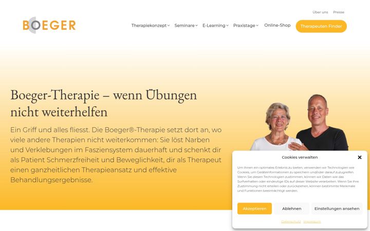 Screenshot of boegertherapie.com