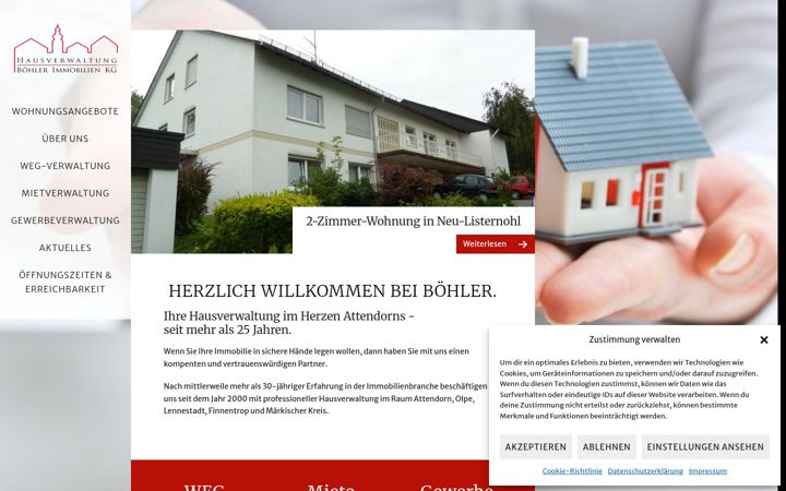 Screenshot of boehler-hausverwaltung.de