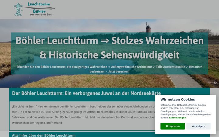 Screenshot of boehler-leuchtturm-info.de