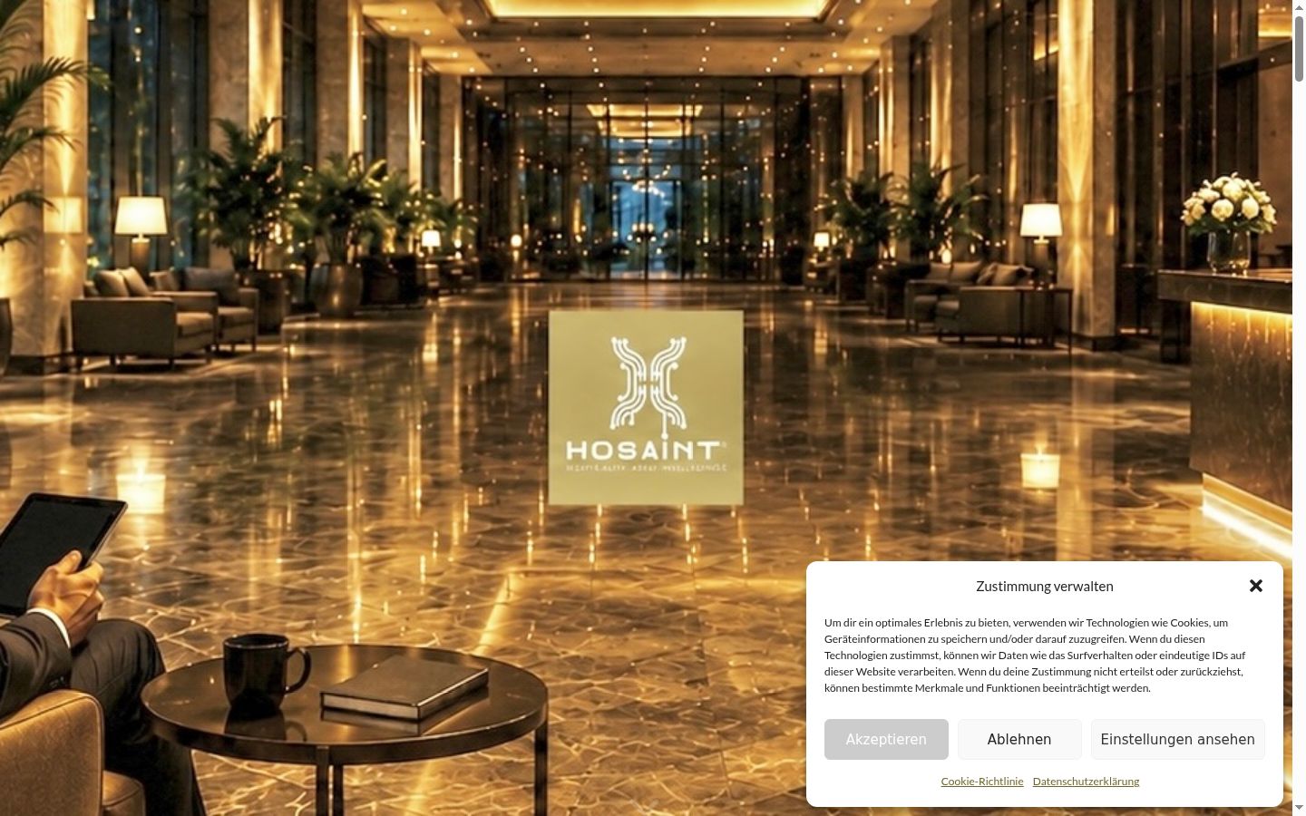 Capture d'écran de la bannière de consentement affichée avant toute interaction