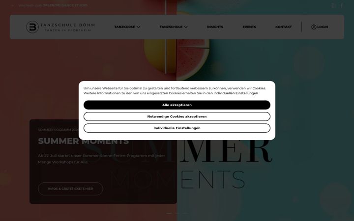 Screenshot of boehm-dance.com