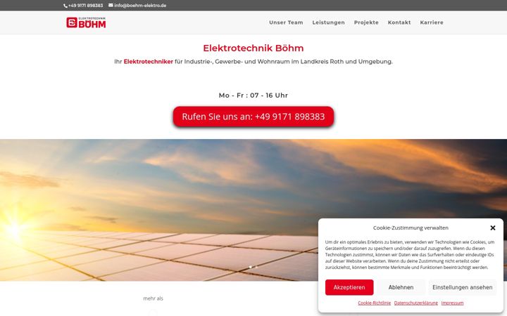 Screenshot of boehm-elektro.com