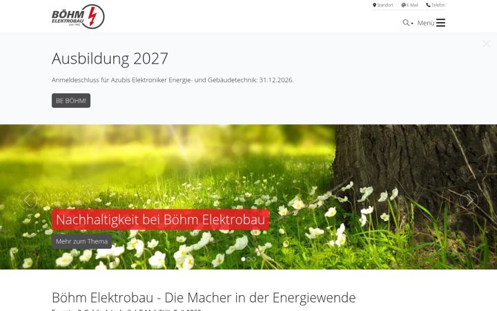 Screenshot of boehm-elektrobau.de