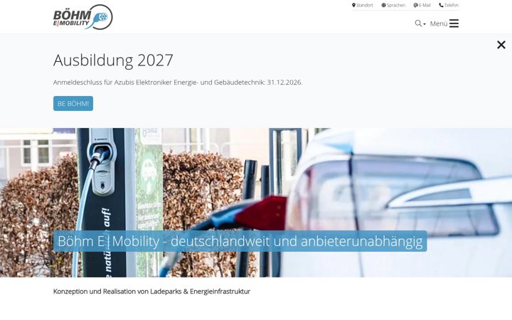 Screenshot of boehm-emobility.eu