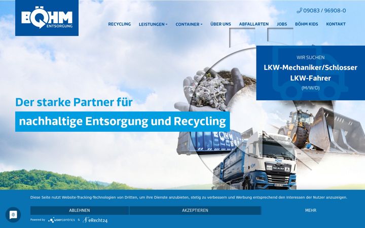Screenshot of boehm-entsorgung.de