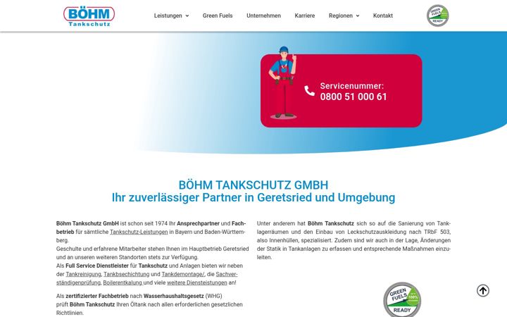 Screenshot of boehm-gmbh.de