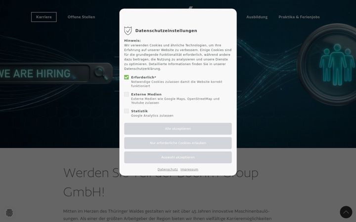 Screenshot of boehm-karriere.com