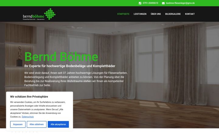 Ekraanipilt saidist boehme-fliesenleger.de