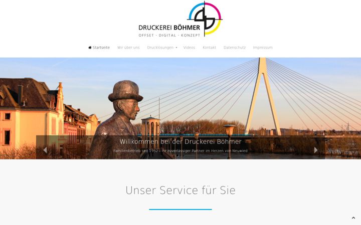 Screenshot of boehmerdruck.com
