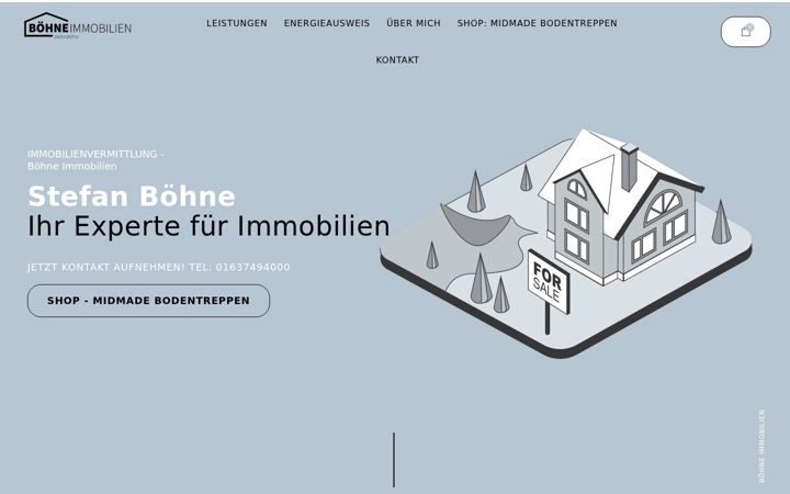 Skärmbild av boehne-immobilien.de