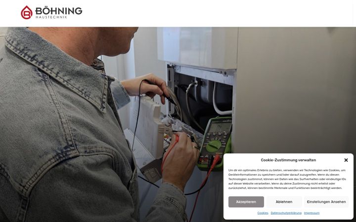 Screenshot of boehning-haustechnik.de